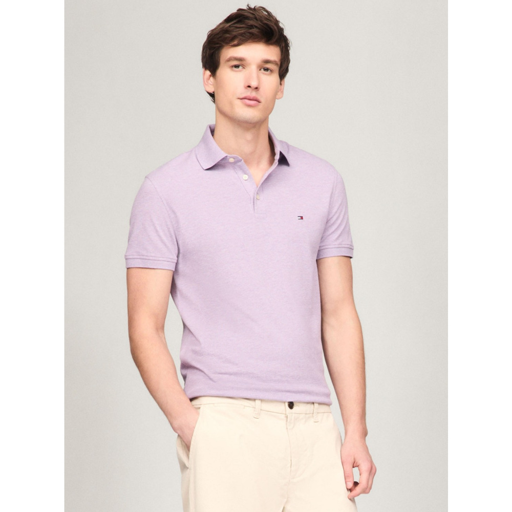 Tommy Hilfiger Men Cotton Classic Fit 1985 Polo Lavender Heather Size XXL